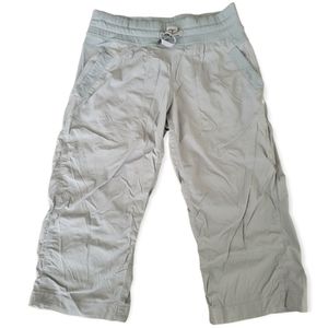 LULULEMON Slate Gray Striped Studio Crop Pants, Size 8